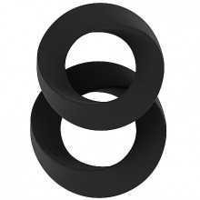Набор эрекционных колец «SONO No.24», цвет черный, SH-SON024BLK, диаметр 3.2 см.