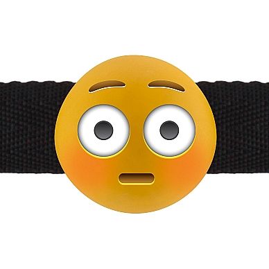 Кляп со смайликом «Shock Emoji», цвет желтый, размер OS, Shots Media SH-SLI159-5, из материала ПВХ, диаметр 4 см.