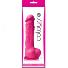 Фаллоимитатор на присоске «Colours Pleasures 5 Dildo Pink», NSN-0405-14, бренд NS Novelties, из материала Силикон, цвет Розовый, длина 17.5 см.