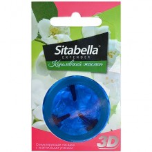 Стимулирующий презерватив «Sitabella 3D - Королевский жасмин» с ароматом жасмина, упаковка 1 шт, СК-Визит, из материала Латекс
