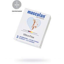 Презервативы «Masculan Ultra Fine 2» ультра тонкие с обильной смазкой, упаковка 3 шт., из материала Латекс, длина 19 см.