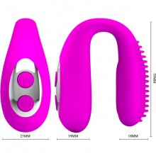 Иновационный мини вибромассажер для оральных ласк «Mable», цвет розовый, Baile Pretty Love BI-014449, из материала Силикон, цвет Фиолетовый, длина 5.5 см.