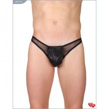 Мужские эротические стринги, цвет черный, размер 50, Ванильный рай VPST121, бренд Vanilla Paradise, из материала Полиэстер, XL