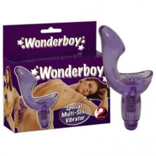 Вибромассажер клитора и половых губ «Wonderboy», из материала ПВХ, цвет Фиолетовый