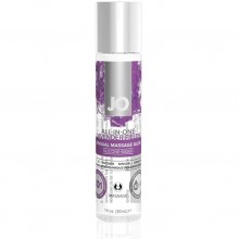 Массажное гель-масло на силиконовой основе «All-In-One Massage Gel Lavender» от компании System Jo, объем 30 мл, JO10146, цвет Прозрачный, 30 мл.
