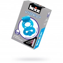 Виброкольцо Luxe Vibro «Дьявол в доспехах» и презерватив, 651, цвет Фиолетовый, длина 18.1 см.