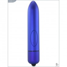 Вагинальный вибратор классической форма, цвет синий, Rocks Off RO160BU/10, из материала Пластик АБС, длина 16 см.