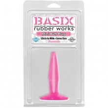 Небольшая анальная пробка PipeDream «Butt Plug Mini», цвет розовый, Basix Rubber Worx 426011, длина 10.8 см.