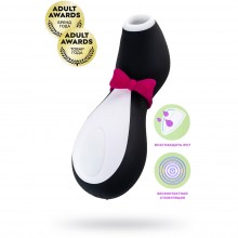 Вакуумный массажер клитора «Satisfyer Pro Penguin NG», цвет черный, PROPNGB, из материала Силикон, длина 9.13 см.