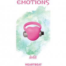 Эрекционное виброколечко «Emotions Heartbeat», цвет розовый, Lola Toys 4006-02Lola, бренд Lola Games, длина 5.5 см.