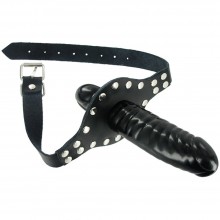 Кляп со страпоном «Ride Me Mouth - Strict Leather» от компании XR Brands, цвет черный, XRAC735, из материала ПВХ, длина 12 см.