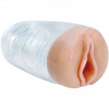 Прозрачная вагина «CyberSkin Ice Action-View Pussy Stroker», цвет телесный, Topco Sales TS1003217, длина 13 см.