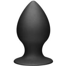 Анальная пробка от Tom of Finland - «Large Silicone Anal Plug» цвет черный, XRTF1855, из материала Силикон, длина 11.5 см.