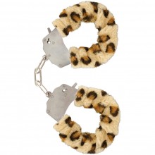 Наручники «Furry Fun Cuffs Leo» с мехом, цвет леопард, Toy Joy TOY9507, из материала Металл