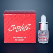Мощный концентрат феромонов «Sexy Life Pheromone 85%» для женщин, объем 5 мл, SLW85, бренд Парфюм Престиж, цвет Красный, 5 мл.