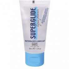 Лубрикант «Hot Superglide Liq Pleasure» на водной основе для чувствительной коже, объем 30 мл, Hot Products DEL2864, цвет Прозрачный, 30 мл.