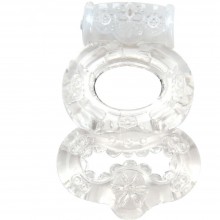 Эрекционное кольцо с вибрацией «Climax Gems Crystal Ring», цвет прозрачный, Topco Sales TS1006576, из материала Силикон, диаметр 5.8 см.