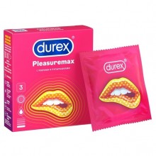 Презервативы Durex «PleasureMax», упаковка 3 шт, DUR19145, длина 20 см.