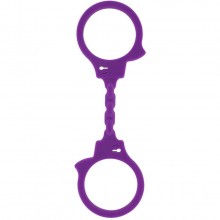 Наручники «Stretchy Fun Cuffs» для фиксации рук, цвет фиолетовый, Toy Joy TOY10206, длина 25 см.