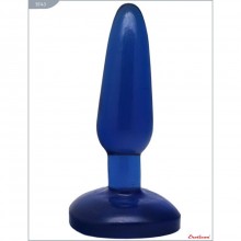 Гелевая анальная пробка «Honey Dolls» от компании Eroticon, цвет синий, 30143, из материала ПВХ, длина 16 см.