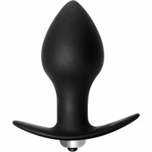 Вибрирующая анальная пробка для ношения «Bulb Anal Plug Black», цвет черный, Lola Toys 5006-03Lola, из материала Силикон, коллекция First Time by Lola, длина 10 см.
