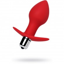 Анальная вибровтулка для ношения «Glam» с широкой головкой из коллекции ToDo от Toyfa, цвет красный, 358002, из материала Силикон, коллекция ToDo by Toyfa, длина 9.7 см.