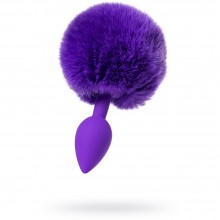 Анальная силиконовая втулка с хвостом ToDo by Toyfa Sweet bunny, фиолетовая, длина 13 см, диаметр 2.8 см, 42 гр, ToyFa 357014, цвет Фиолетовый, длина 13 см.