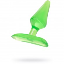 Конусообразная анальная втулка с ограничителем ToyFa, ABS пластик, зеленая, длина 6.5 см, диаметр 2.5 см, 881304-7, длина 6.5 см.