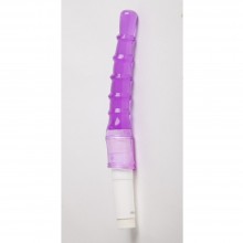 Гелевый анальный вибратор с ребристой поверхностью, цвет фиолетовый, White Label INS47168-MM, из материала Силикон, длина 23 см.