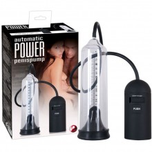 Автоматическая помпа для мужчин с пультом создания вакуума «Automatic Power PenisPump» от компании You 2 Toys, цвет прозрачный, 5066800000, бренд Orion, длина 22 см.