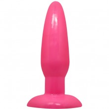 Baile «Butt Blug» мягкая анальная пробка для начинающих, цвет розовый, диаметр 2.5 см, BI-017001R, из материала TPR, длина 10 см.