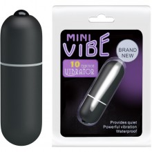 Классическая мультискоростная вибропуля «Mini Vibe» от компании Baile, цвет черный, BI-014059ABL, длина 6.2 см., со скидкой