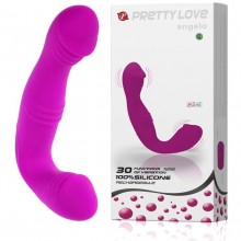 Безремневой страпон с вибрацией «Angeld», цвет фиолетовый, Pretty Love BI-014227, бренд Baile, длина 18.7 см.
