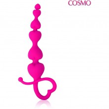 Цепочка анальная Cosmo, цвет розовый, длина 145 мм, диаметр 11x23x32 мм, CSM-23013, бренд Bior Toys, из материала Силикон, длина 14.5 см.