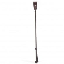Стильный кожаный стек со шлепком-петлей и удобной ручкой, цвет коричневый, Coco de Mer 61231, длина 71 см.