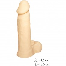 Джага-Джага «Фаллос №2» легкий пустотелый фаллоимитатор телесного цвета 16.3 см, из материала ПВХ, цвет Телесный, длина 16.3 см.