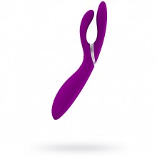 Двойной вибратор-Rabbit для женщин OVO «E6», цвет фиолетовый, E6-8, из материала Силикон, длина 22.5 см.