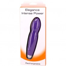 Элегантный гладкий мини вибратор для женщин «Elegance Intense Power», цвет фиолетовый, Gopaldas 2414-27-E130 WS- BX, из материала Силикон, длина 15 см.