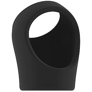 Эрекционное кольцо двойное для пениса и мошонки «No45 - Cockring with Ball Strap» черное, Shots Media SON045BLK, длина 5 см.