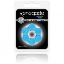 Плотное эрекционное кольцо из шариков Renegade - «Spinner Ring - Blue», цвет голубой, NS Novelties NSN-1111-57, длина 5.1 см.