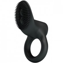 Эрекционное кольцо «Cobra» с шипастым стимулятором клитора и вибрацией из коллекции Pretty Love, цвет черный, Baile BI-210147-1, из материала Силикон, длина 6 см.