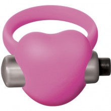 Эрекционное виброколечко Emotions «Heartbeat», диаметр 4 см, Lola Toys 4006-02, бренд Lola Games, цвет Розовый, длина 5.5 см.