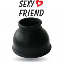 Насадка для помпы, цвет черный, диаметр 3 мм, SF-70146, бренд Sexy Friend, из материала Силикон, диаметр 3 см.