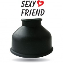 Насадка для помпы, цвет черный, диаметр 23 мм, SF-70147, бренд Sexy Friend, из материала Силикон, диаметр 2.3 см.