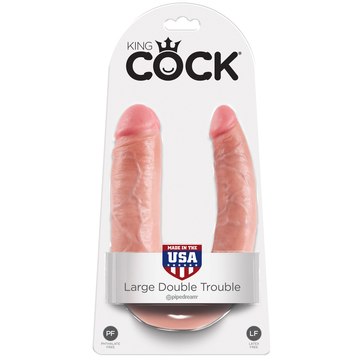     King Cock U-Shaped Large Double Trouble,  , PipeDream 5515-21 PD,  17.8 .