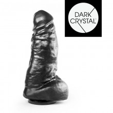 Фаллоимитатор-гигант на присоске для фистинга «Dark Crystal Black 46», длина 25.5 см, диаметр 7.5 см, O-Products 115-DC46, из материала ПВХ, длина 25.5 см.