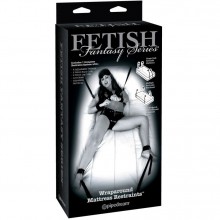      Fetish Fantasy Series Limited Edition Wraparound Mattress Restraints - Black,  ,  OS, PipeDream 4454-23 PD, One Size ( 42-48)