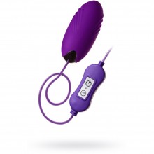 Ребристое силиконовое виброяйцо с пультом управления A-Toys «Shelly», цвет фиолетовый, ToyFa 764018, длина 6.5 см.