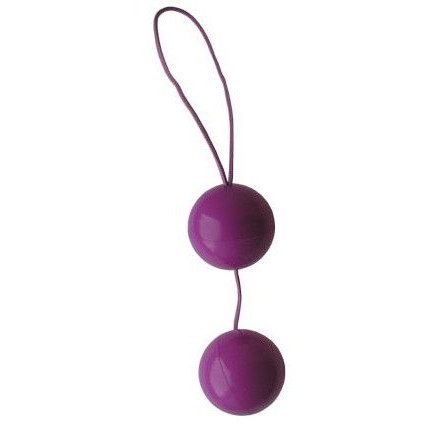 Простые вагинальные шарики «Balls», цвет фиолетовый, диаметр 35 мм, EE-10097v, из материала Пластик АБС, коллекция Erowoman - Eroman, диаметр 3.5 см.