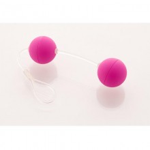 Бархатистые вагинальные шарики со смещенным центром, диаметр 3 см, цвет фиолетовый, Sexus Funny Five 935001, из материала Пластик АБС, длина 11 см.